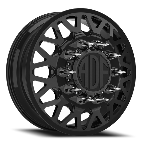 Adf Hot Shot Dually Wheel 28x8.25 8x170 Gloss Black 132mm - FREE T-SHIRT INCLUDED! - MINIMUM PURCHASE OF 4 WHEELS | D202GB288223+132