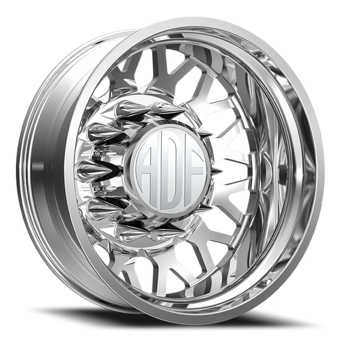 Adf Hot Shot Dually Wheel - 26x8.25 8x165.1 Polished -156mm - FREE T-SHIRT INCLUDED! - MINIMUM PURCHASE OF 4 WHEELS | D202PP268221-156