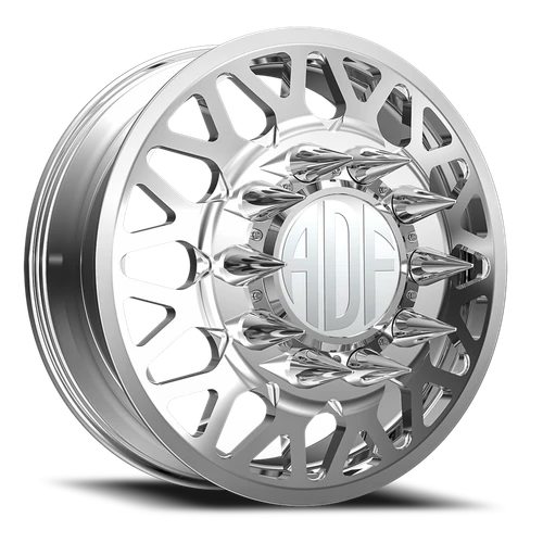 Adf Hot Shot Dually Wheel 26x8.25 8x200 Polished 132mm - FREE T-SHIRT INCLUDED! - MINIMUM PURCHASE OF 4 WHEELS | D202PP268225+132