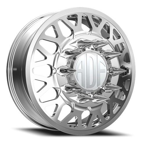 Adf Hot Shot Dually Wheel 28x8.25 8x170 Polished 132mm - FREE T-SHIRT INCLUDED! - MINIMUM PURCHASE OF 4 WHEELS | D202PP288223+132
