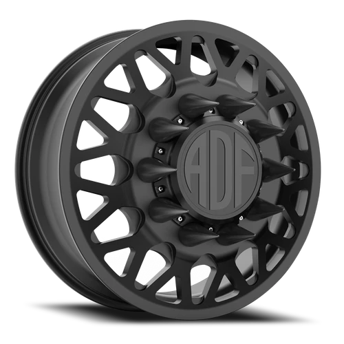 Adf Hot Shot Dually Wheel - 20x8.25 8x165.1 Satin Black 144mm - FREE T-SHIRT INCLUDED! | D202SB208221+144