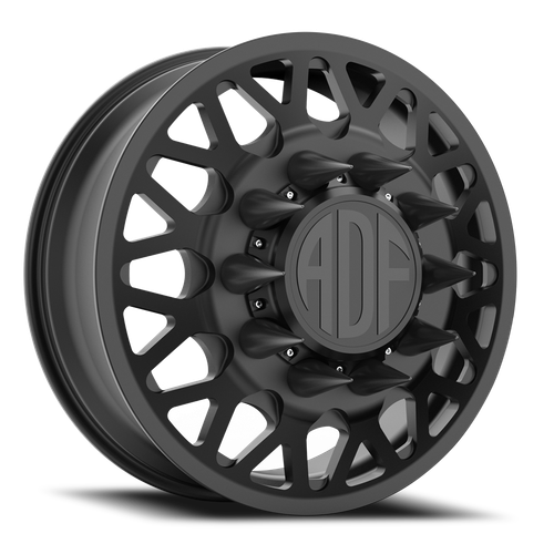 Adf Hot Shot Dually Wheel - 22x8.25 8x165.1 Satin Black 144mm - FREE T-SHIRT INCLUDED! | D202SB228221+144
