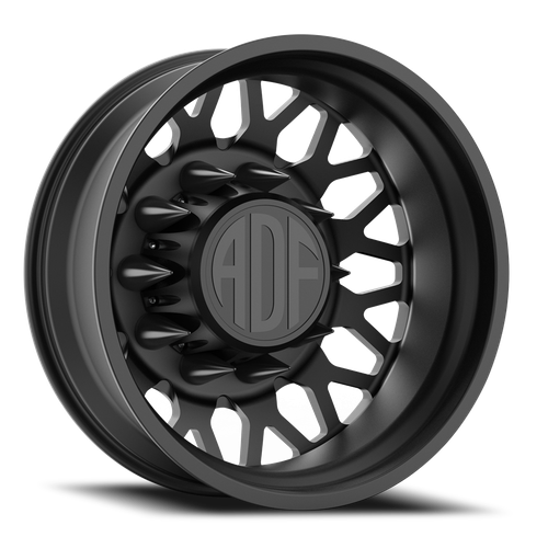 Adf Hot Shot Dually Wheel 28x8.25 8x165.1 Satin Black -156mm - FREE T-SHIRT INCLUDED! - MINIMUM PURCHASE OF 4 WHEELS | D202SB288222-156