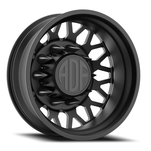 Adf Hot Shot Dually Wheel 28x8.25 10x225 Satin Black -156mm - FREE T-SHIRT INCLUDED! - MINIMUM PURCHASE OF 4 WHEELS | D202SB288227-156