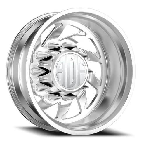 Adf - Contractor Right Dually Wheel 20x8.25 8x165.1 Brushed -167mm - FREE T-SHIRT INCLUDED! | D203BR208221-167R