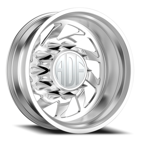 Adf Contractor Left Dually - Wheel 26x8.25 8x165.1 Brushed -156mm - FREE T-SHIRT INCLUDED! - MINIMUM PURCHASE OF 4 WHEELS | D203BR268220-156L
