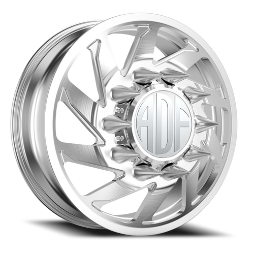 Adf Contractor Left Dually Wheel 26x8.25 8x165.1 Brushed 132mm. - FREE T-SHIRT INCLUDED! - MINIMUM PURCHASE OF 4 WHEELS | D203BR268221+132L