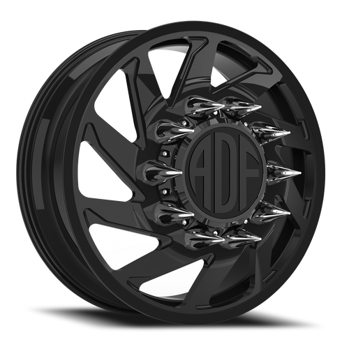 Adf Contractor Right Dually Wheel 28x8.25 8x210 Gloss Black 132mm - FREE T-SHIRT INCLUDED! - MINIMUM PURCHASE OF 4 WHEELS | D203GB288226+132R