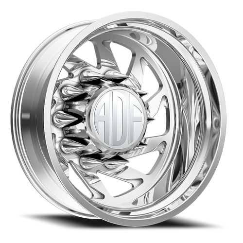 Adf Contractor Left Dually Wheel 26x8.25 8x165.1 Polished -156mm - FREE T-SHIRT INCLUDED! - MINIMUM PURCHASE OF 4 WHEELS | D203PP268222-156L