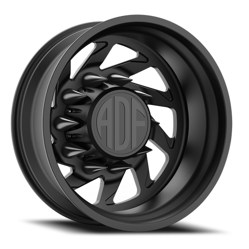 Adf Contractor Left Dually Wheel 22x8.25 8x165.1 Satin Black -167mm. - FREE T-SHIRT INCLUDED! | D203SB228221-167L