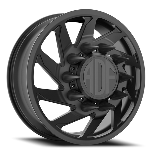 Adf Contractor Right Dually Wheel 22x8.25 8x165.1 Satin Black 144mm - FREE T-SHIRT INCLUDED! | D203SB228222+144R