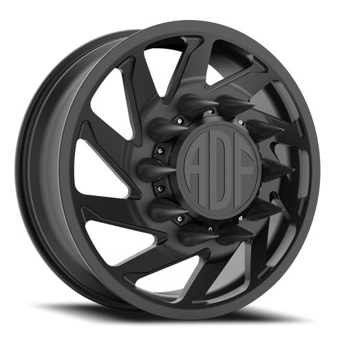 Adf Contractor Right Dually Wheel 28x8.25 8x200 Satin Black 132mm - FREE T-SHIRT INCLUDED! - MINIMUM PURCHASE OF 4 WHEELS | D203SB288225+132R