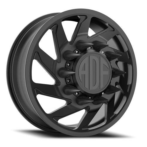 Adf Contractor Left Dually Wheel 28x8.25 8x210 Satin Black 132mm - FREE T-SHIRT INCLUDED! - MINIMUM PURCHASE OF 4 WHEELS | D203SB288226+132L