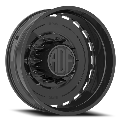 Adf Ltd Dually Wheel 24x8.25 10x225 Gloss Black -167mm - FREE T-SHIRT INCLUDED! | D204GB248227-167