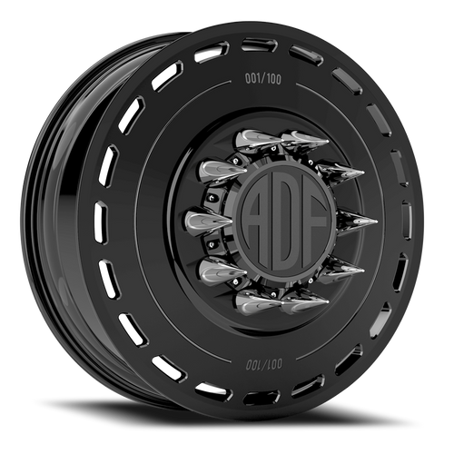 Adf Ltd Dually Wheel 28x8.25 8x165.1 Gloss Black 132mm - FREE T-SHIRT INCLUDED! - MINIMUM PURCHASE OF 4 WHEELS | D204GB288222+132