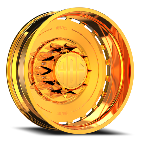Adf Ltd Dually Wheel 22x8.25 8x170 24K Gold -167mm - FREE T-SHIRT INCLUDED! | D204GD228223-167
