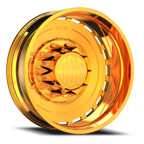Adf Ltd Dually Wheel 26x8.25 8x170 24K Gold -156mm - FREE T-SHIRT INCLUDED! - MINIMUM PURCHASE OF 4 WHEELS | D204GD268223-156