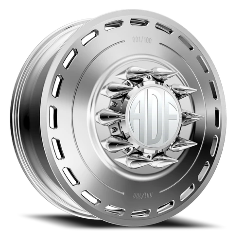 Adf Ltd Dually Wheel 20x8.25 10x225 Polished 144mm - FREE T-SHIRT INCLUDED! | D204PP208227+144