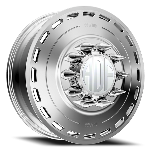 Adf Ltd Dually Wheel 24x8.25 8x200 Polished 144mm - FREE T-SHIRT INCLUDED! | D204PP248225+144