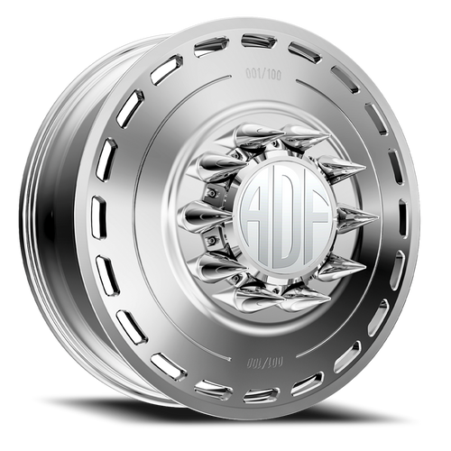 Adf Ltd Dually Wheel - 26x8.25 8x165.1 Polished 132mm - FREE T-SHIRT INCLUDED! - MINIMUM PURCHASE OF 4 WHEELS | D204PP268221+132