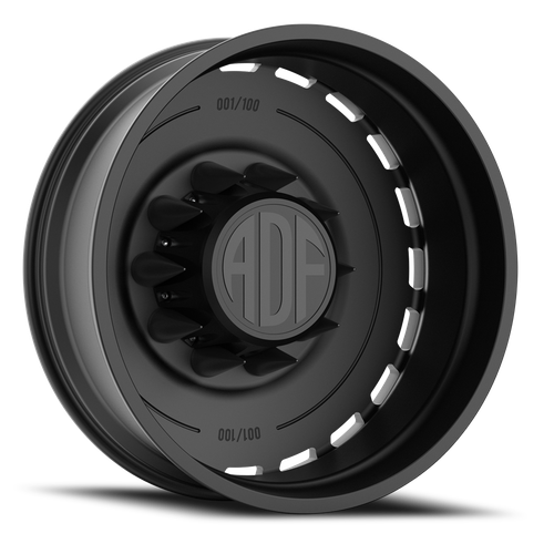 Adf Ltd Dually Wheel 24x8.25 8x170 Satin Black -167mm - FREE T-SHIRT INCLUDED! | D204SB248223-167
