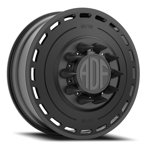 Adf Ltd Dually Wheel 24x8.25 10x225 Satin Black 144mm - FREE T-SHIRT INCLUDED! | D204SB248227+144