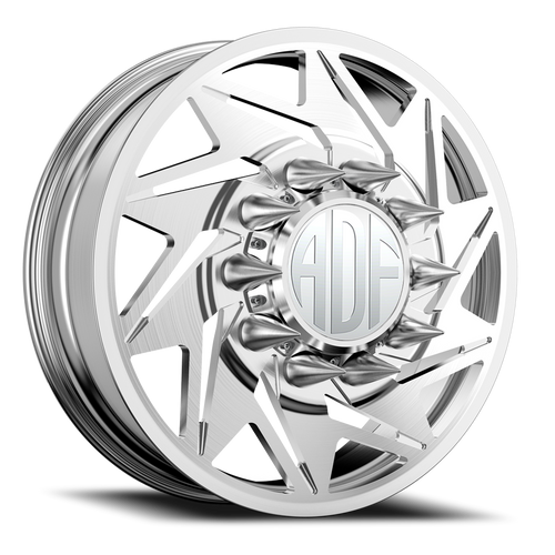 Adf Flex Left Dually Wheel 20x8.25 8x165.1 Brushed 144mm - FREE T-SHIRT INCLUDED! | D205BR208222+144L