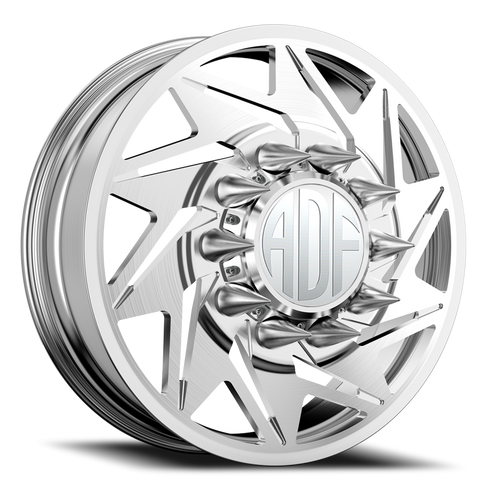 Adf Flex Right Dually Wheel 20x8.25 8x200 Brushed 144mm - FREE T-SHIRT INCLUDED! | D205BR208225+144R