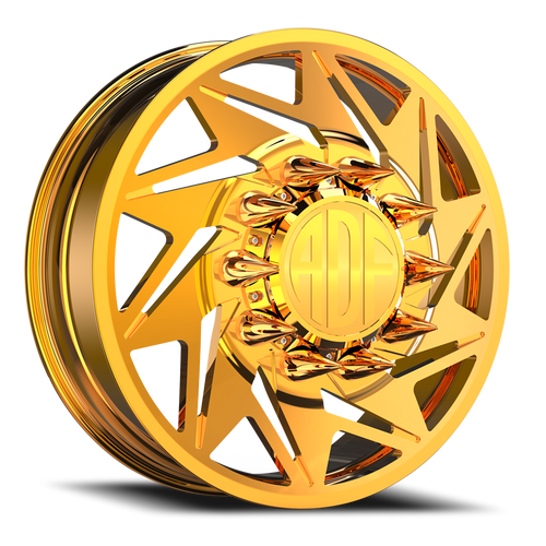 Adf Flex Right Dually Wheel 20x8.25 8x200 24K Gold 144mm - FREE T-SHIRT INCLUDED! | D205GD208225+144R