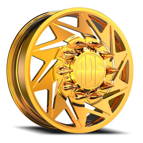 Adf - Flex Right Dually Wheel 22x8.25 8x165.1 24K Gold 144mm - FREE T-SHIRT INCLUDED! | D205GD228221+144R
