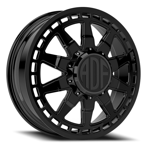 Adf Taladega Dually Wheel 24x8.25 8x170 Gloss Black 144mm - FREE T-SHIRT INCLUDED! | D302GB248223+144