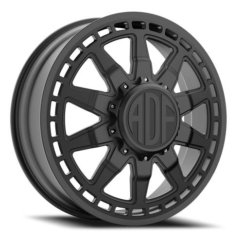 Adf Taladega Dually Wheel 22x8.25 8x210 Satin Black 144mm - FREE T-SHIRT INCLUDED! | D302SB228226+144