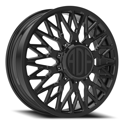 Adf Techno Mesh Dually Wheel 26x8.25 10x225 Gloss Black 132mm - FREE T-SHIRT INCLUDED! - MINIMUM PURCHASE OF 4 WHEELS | D303GB268227+132