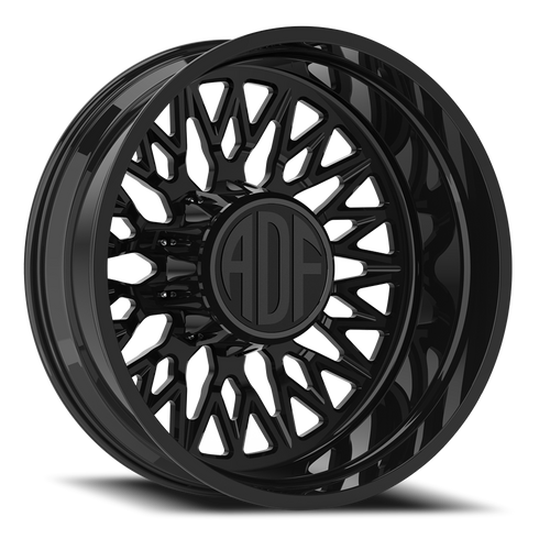 Adf Techno Mesh Dually Wheel 28x8.25 8x210 Gloss Black -156mm - FREE T-SHIRT INCLUDED! - MINIMUM PURCHASE OF 4 WHEELS | D303GB288226-156