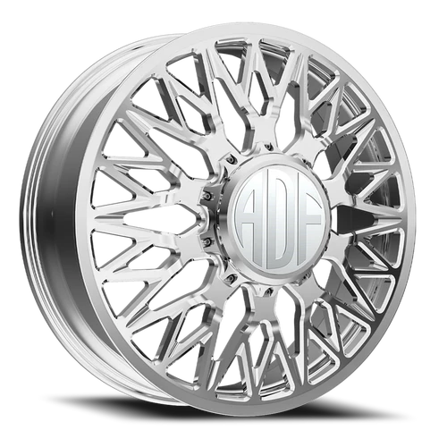 Adf Techno Mesh Dually Wheel 20x8.25 8x165.1 Polished 144mm - FREE T-SHIRT INCLUDED! | D303PP208222+144