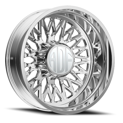 Adf Techno Mesh Dually - Wheel 22x8.25 8x165.1 Polished -167mm - FREE T-SHIRT INCLUDED! | D303PP228220-167