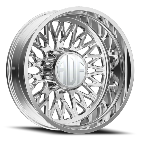 Adf Techno Mesh Dually Wheel - 24x8.25 8x165.1 Polished -167mm - FREE T-SHIRT INCLUDED! | D303PP248221-167