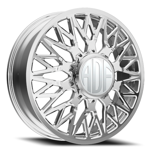Adf Techno Mesh Dually Wheel 26x8.25 8x200 Polished 132mm - FREE T-SHIRT INCLUDED! - MINIMUM PURCHASE OF 4 WHEELS | D303PP268225+132