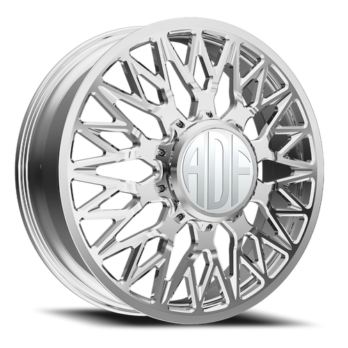 Adf Techno Mesh Dually Wheel 26x8.25 8x210 Polished 132mm - FREE T-SHIRT INCLUDED! - MINIMUM PURCHASE OF 4 WHEELS | D303PP268226+132