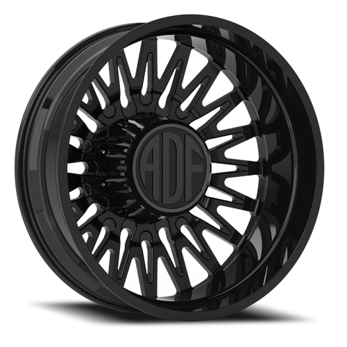 Adf Bobtail Dually Wheel 20x8.25 8x200 Gloss Black -167mm - FREE T-SHIRT INCLUDED! | D304GB208225-167