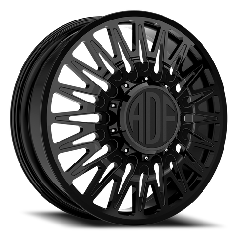 Adf Bobtail Dually Wheel - 22x8.25 8x165.1 Gloss Black 144mm - FREE T-SHIRT INCLUDED! | D304GB228221+144