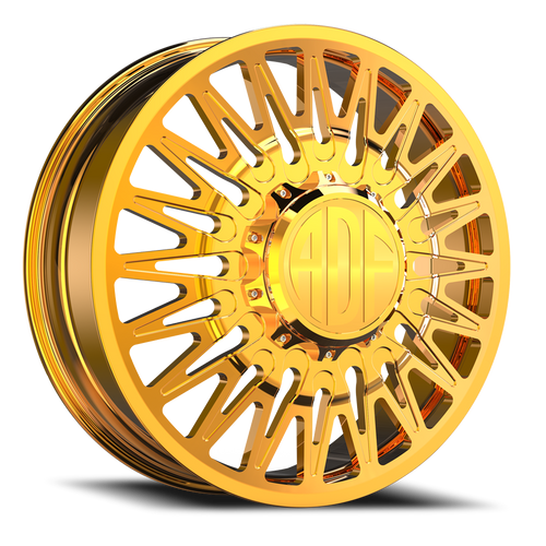Adf Bobtail Dually Wheel 22x8.25 8x170 24K Gold 144mm - FREE T-SHIRT INCLUDED! | D304GD228223+144