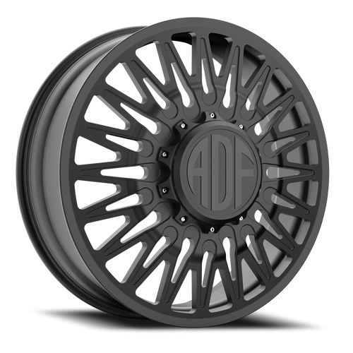 Adf Bobtail Dually Wheel - 22x8.25 8x165.1 Satin Black 144mm - FREE T-SHIRT INCLUDED! | D304SB228221+144