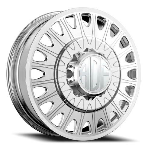 Adf Roulette Dually Wheel 26x8.25 8x170 Brushed 132mm - FREE T-SHIRT INCLUDED! - MINIMUM PURCHASE OF 4 WHEELS | D305BR268223+132