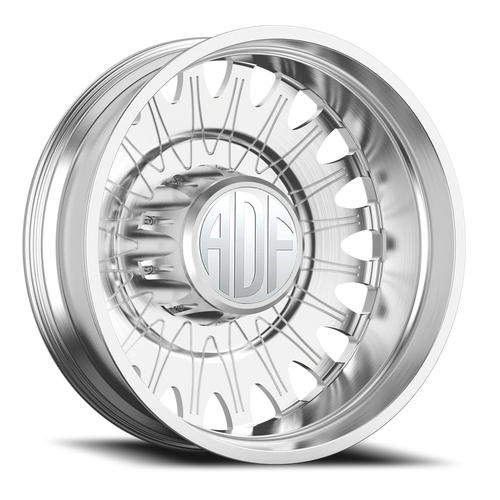Adf Roulette Dually Wheel 26x8.25 8x200 Brushed -156mm - FREE T-SHIRT INCLUDED! - MINIMUM PURCHASE OF 4 WHEELS | D305BR268225-156