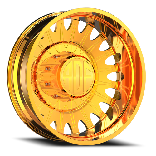 Adf Roulette Dually Wheel 24x8.25 8x200 24K Gold -167mm - FREE T-SHIRT INCLUDED! | D305GD248225-167