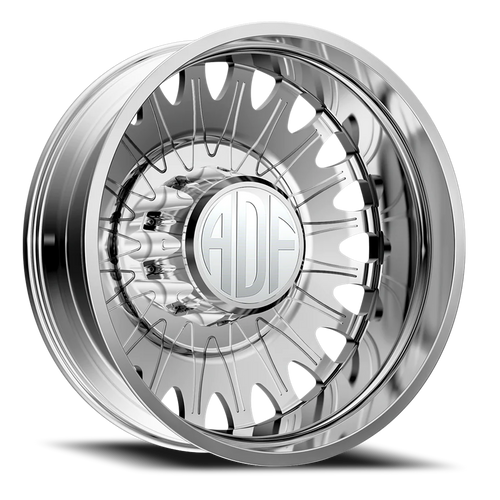 Adf Roulette Dually Wheel 20x8.25 10x225 Polished -167mm - FREE T-SHIRT INCLUDED! | D305PP208227-167