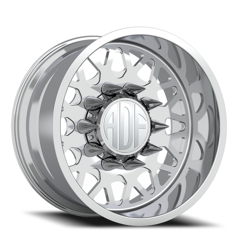 Adf Hot Shot Dually Wheel 22x14 8x210 Polished -76mm - FREE T-SHIRT INCLUDED! - MINIMUM PURCHASE OF 4 WHEELS | S202PP221426-76