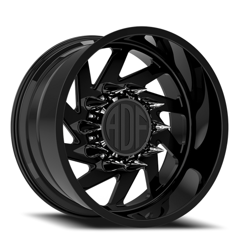 Adf Contractor Right Dually Wheel 22x14 8x200 Gloss Black -76mm - FREE T-SHIRT INCLUDED! - MINIMUM PURCHASE OF 4 WHEELS | S203GB221425-76R