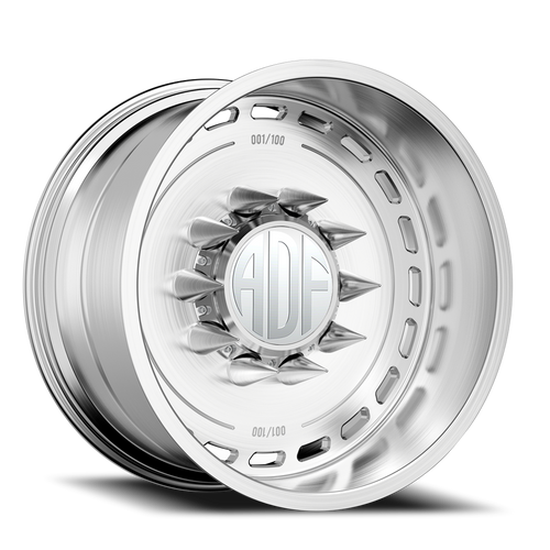 Adf Ltd Dually Wheel 22x14 8x210 Brushed -76mm - FREE T-SHIRT INCLUDED! - MINIMUM PURCHASE OF 4 WHEELS | S204BR221426-76